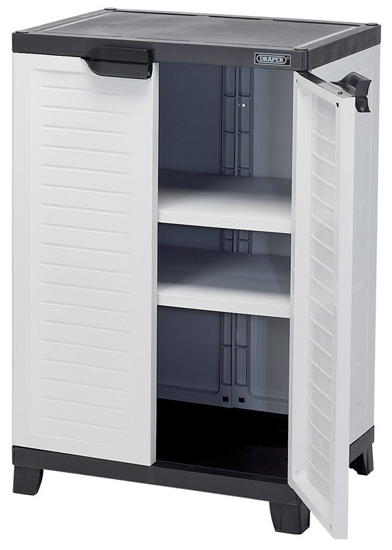 Heavy Duty Plastic 2 Shelf Utility Cabinet - 23233 