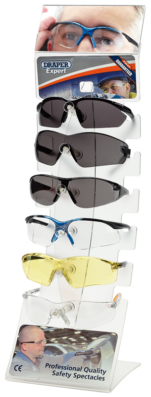 Countertop Display Of Six Safety Spectacles - 23341 