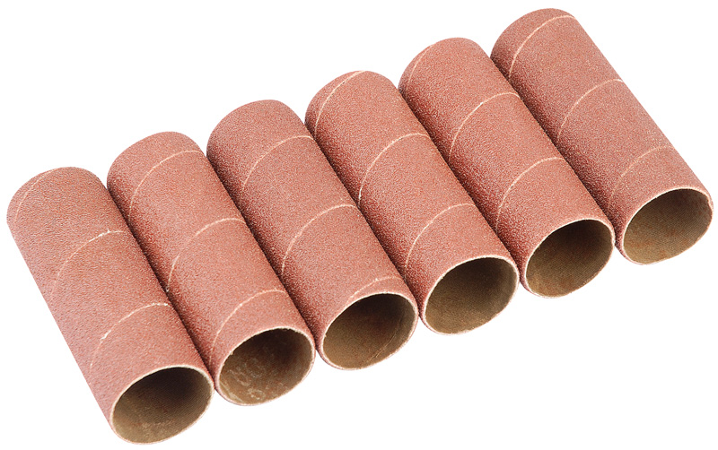 Pack Of Six 38mm Assorted Aluminium Oxide Sanding Sleeves For 10773 - 25189 