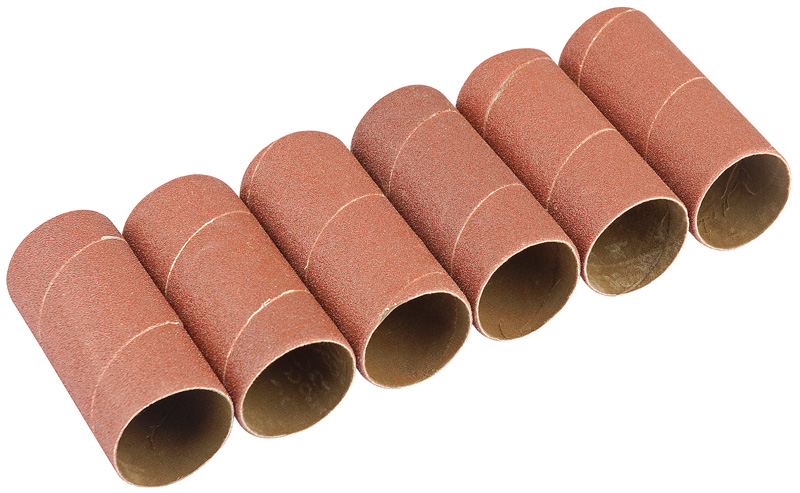 Pack Of Six 50mm Assorted Aluminium Oxide Sanding Sleeves For 10773 - 25190 