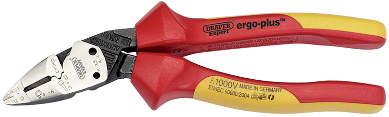 Expert 185mm Draper Expert Ergo Plus® Fully Insulated VDE Pliers - 26482 