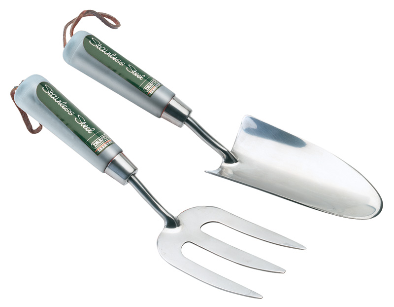 Expert 2 Piece Stainless Steel Heavy Duty Fork And Trowel Set - 29552 