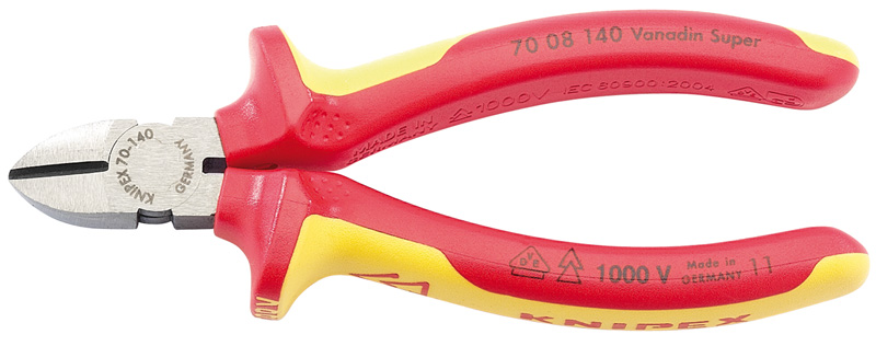 Expert Knipex 140mm Fully Insulated Diagonal Side Cutters - 31925 