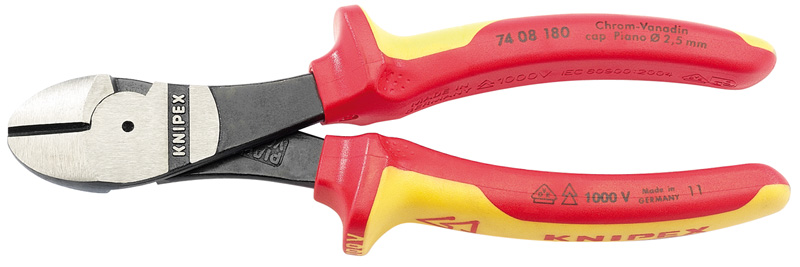 Expert Knipex 180mm Fully Insulated High Leverage Diagonal Side Cutters - 31927 