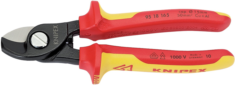 Expert Knipex 165mm Fully Insulated Cable Shears - 32014 