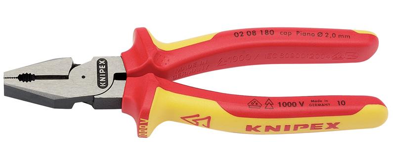 Expert Knipex 180mm Fully Insulated Knipex High Leverage Combination Pliers - 32015 