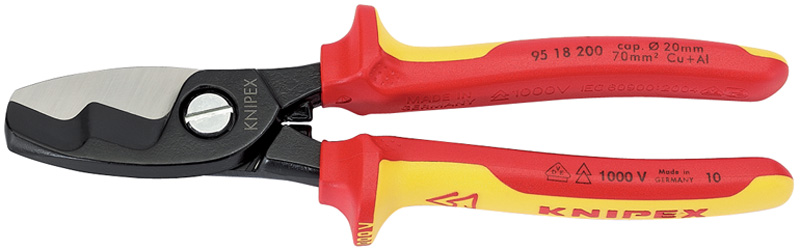Expert Knipex 200mm Fully Insulated Cable Shears - 32023 