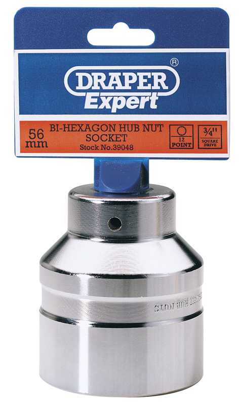 Expert 56mm 3/4" Square Drive Hub Nut Impact Socket - 39048 