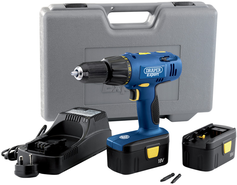 Expert 18v Electronic Cordless Combination Hammer Drill With Two NI-CD Batteries - 41409 