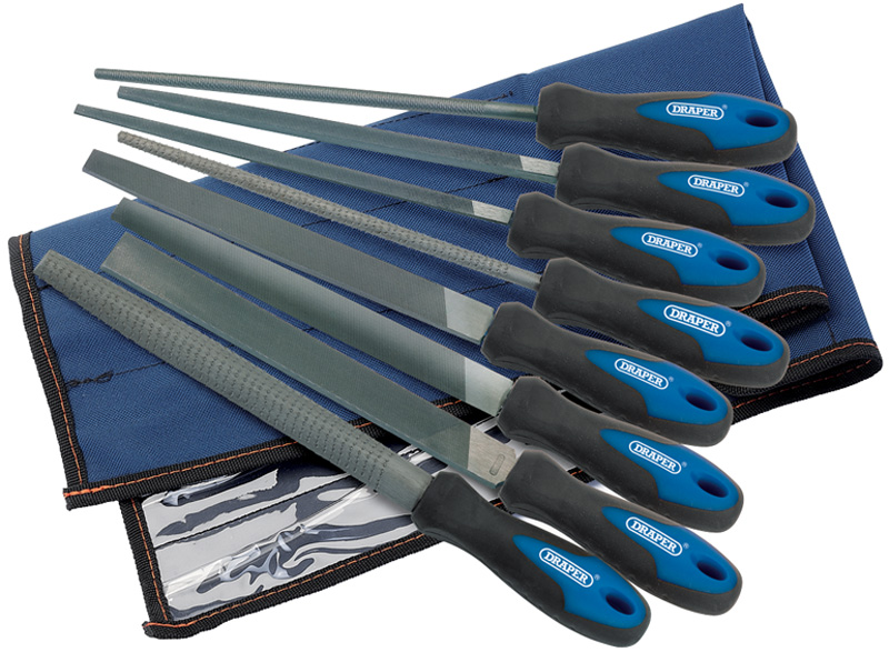 8 Piece 200mm Soft Grip Engineers File And Rasp Set - 44961 