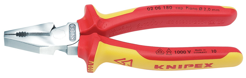 Expert 180mm Fully Insulated Knipex High Leverage Combination Pliers - 49168 