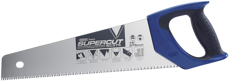 Expert Supercut® 375mm/15" Soft Grip Hardpoint Tool Box Handsaw - 7TPI/8PPI - 49292 