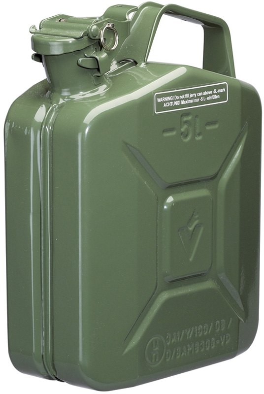 5L Green Steel Fuel Can - 49957 