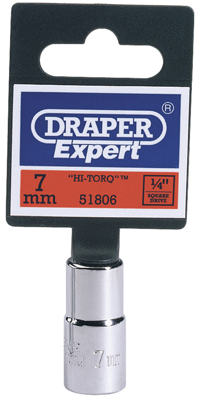 Expert 7.0mm 1/4" Square Drive Hi-Torq® 6 Point Socket - 51806 