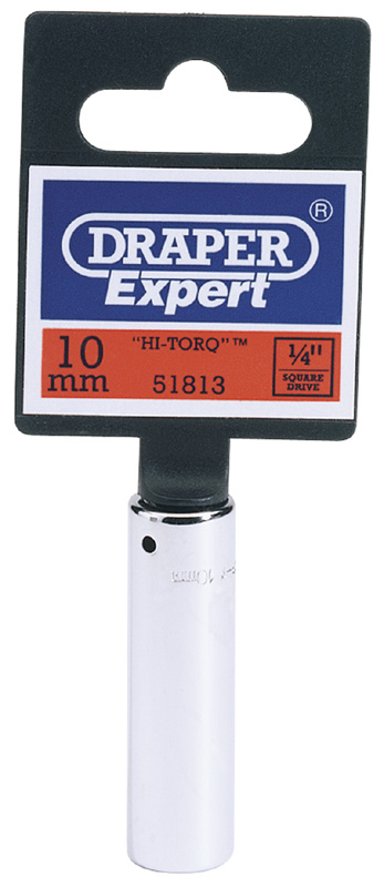 Expert 10mm 1/4" Square Drive Hi-Torq® 6 Point Deep Socket - 51813 