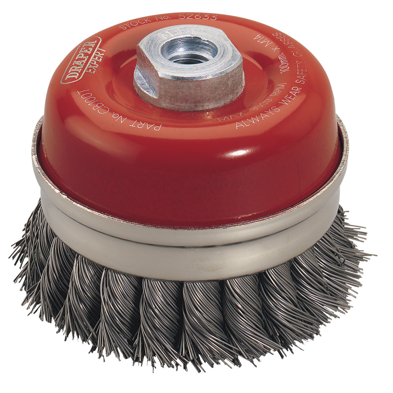 Expert 100mm X M14 Twist Knot Wire Cup Brush - 52633 