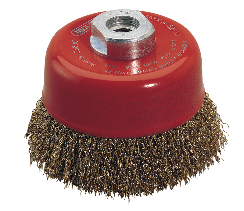 Expert 80mm X M14 Crimped Wire Cup Brush - 52636 