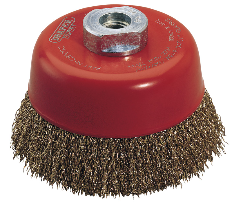 Expert 100mm X M14 Crimped Wire Cup Brush - 52637 