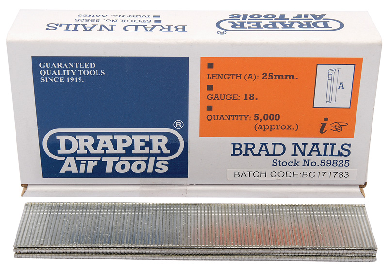 25mm Brad Nails (5000) - 59825 