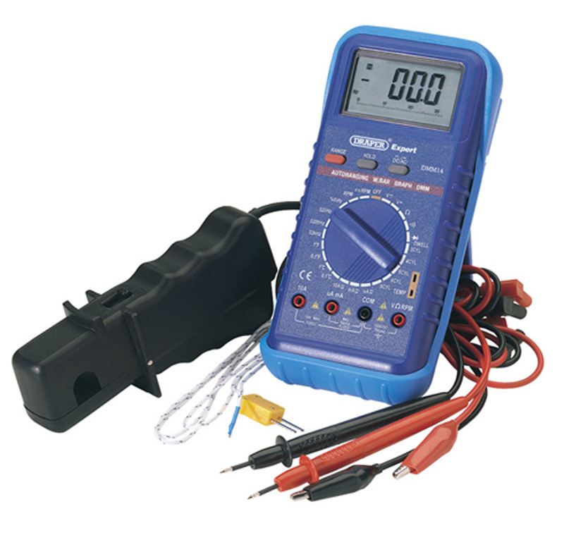 Expert Autoranging Digital Automotive Analyser With Stand And Rubber Holster - 61023 