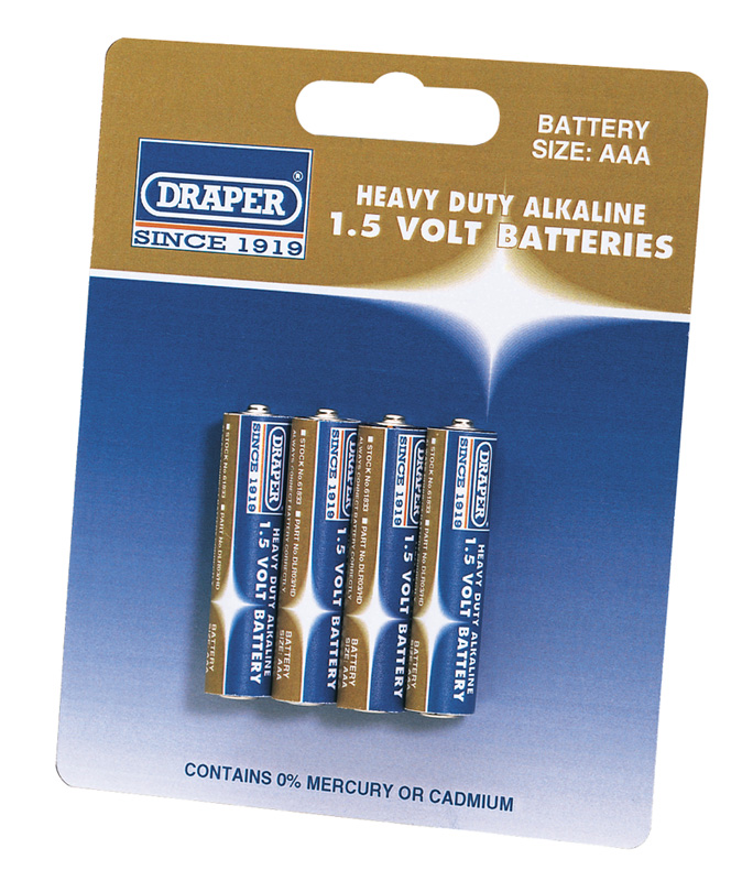 4 Heavy Duty AAA-Size Alkaline Batteries - 61833 - SOLD-OUT!! 