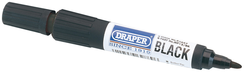 12 Black Permanent Marker Pens - 62887 