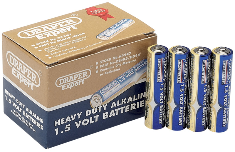 Trade Pack Of 24 AAA-Size Heavy Duty Alkaline Batteries - 64247 