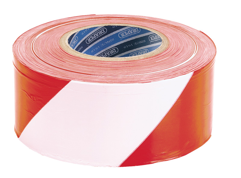 75mm X 500m Red &white Barrier Tape Roll - 66041 