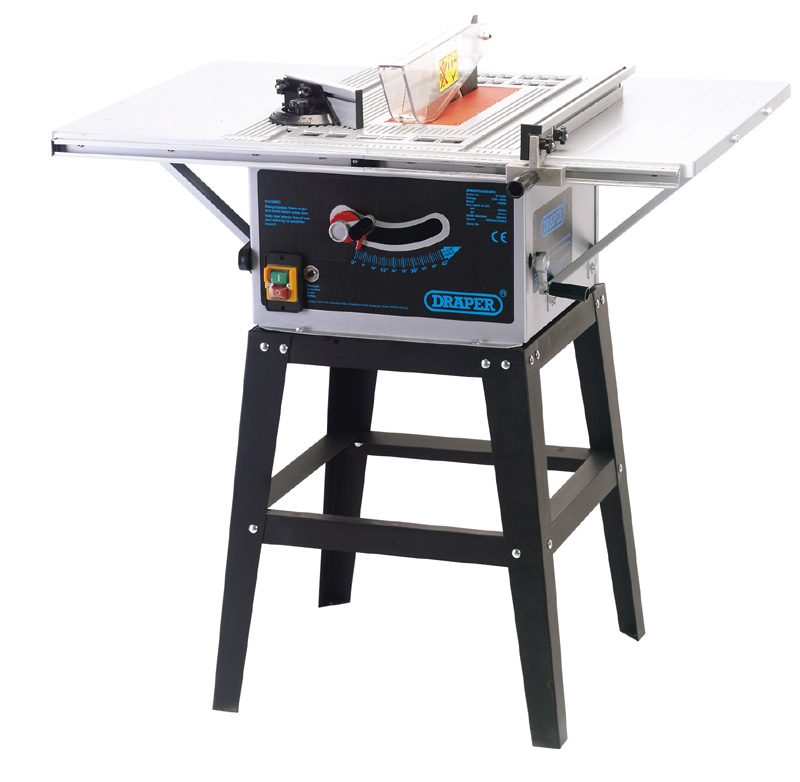 254mm Table Saw With Extension Wings And Stand - 72713 