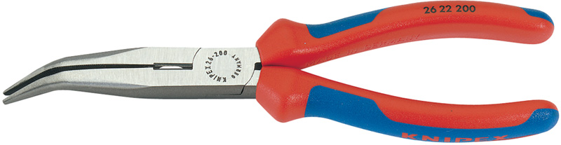 Expert Knipex 200mm Knipex Angled Long Nose Pliers With Heavy Duty Handles - 77004 