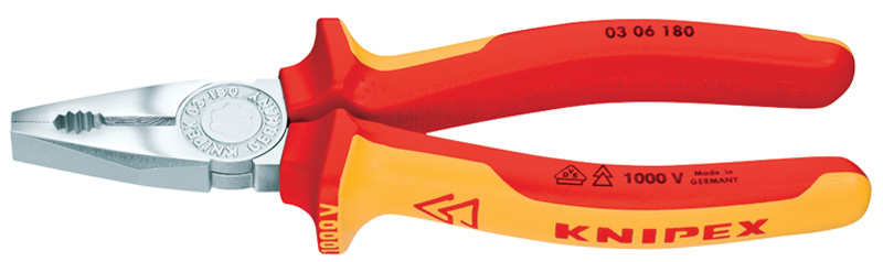 Expert 180mm Fully Insulated Knipex Combination Pliers - 81204 