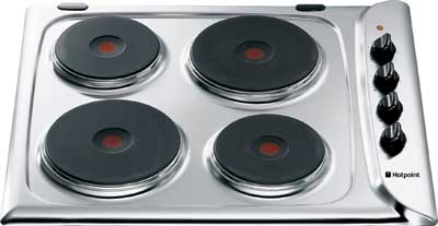 Hotpoint E604 Style Line 60cm Electric Hob in S/Steel - DISCONTINUED 