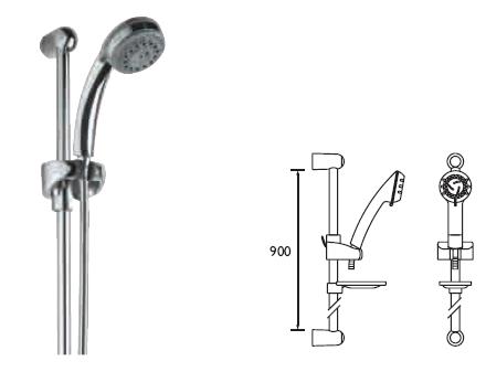 SIRRUS - Ultimate Shower Rail Kit � Extended Rail - EEVK-CP