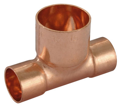 22 x 15 x 15mm End Feed Reducing Tee - EFRT-22-15-15