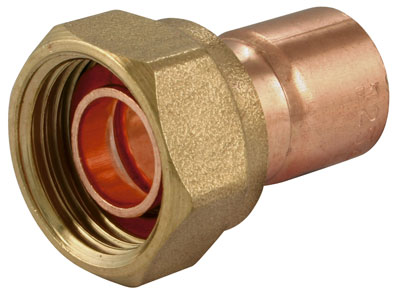 15mm x 1/2" End Feed Straight Tap Connector - EFSTC-15-12