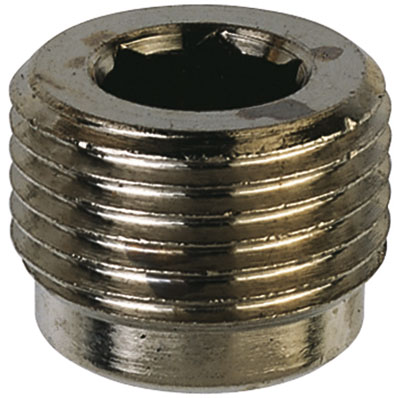 1/2" BSPT MALE PLUG WITH HEX - 3025-1/2