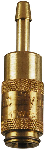 4mm HOSE TAIL COUPLING DS BRASS - 20KBTF04MPX