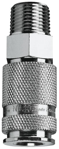 3/4" BSPP MALE COUPLING PLATED - 34KAAK26SPN
