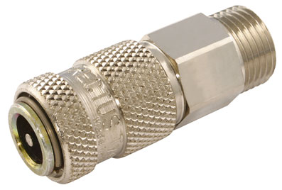 1/2" BSPP MALE COUPLING BRASS NICKEL - 52KBAW21SPN