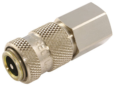 1/4" BSPP FEMALE COUPLING BRASS NICKEL - 52KBIW13SPN