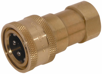 1/4" BSP FEMALE COUPLING BRASS NITRILE SEAL - B72C4-4 - DISCONTINUED 