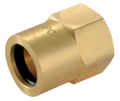 1/2 OD PVC COVERED COPPER TUBE NUT - WADE-PC1011