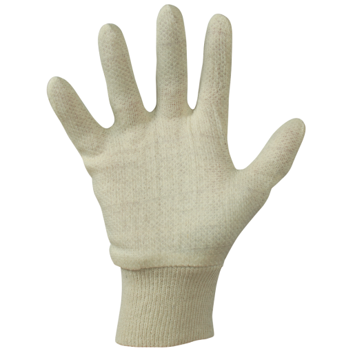 Jersey Cotton Knitwrist Gloves Mens - 1233100 