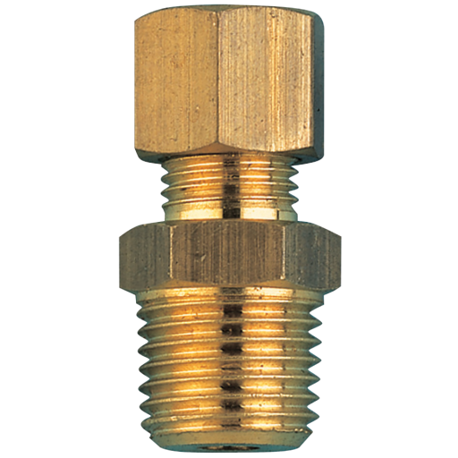10mm OD X 1/4" BSPT Male Brass Adaptor - 13480-10-14 