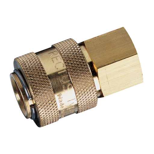 1/4" BSPP Female Coupling Brass Unplated - 13KAIW13MPX 