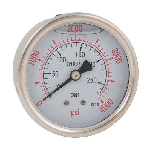 63mm Diameter 0-12bar Stainless Steel Glycerine gauge - 2038-8534 