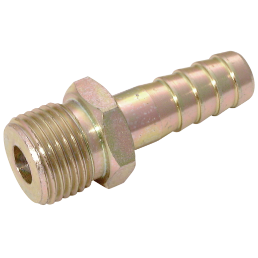 1/4" BSPP Male X 1/4" Hose Steel Plated - 2049-1445 