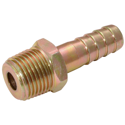 1/4" BSPT Male X 1/4" Hose Steel Plated - 2049-1536 