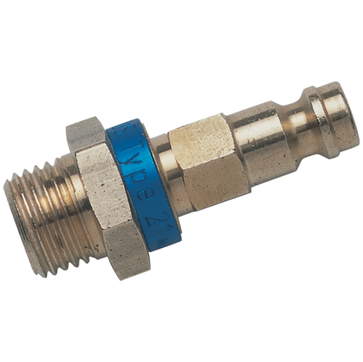 1/8" BSP Male Plug Blue - 21SFAW10MXN6 