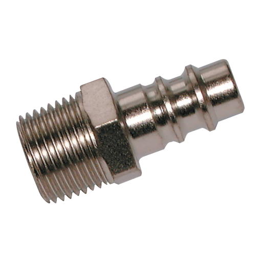 3/8" BSPT Male S-Lock Plug Nickel Plated Brass Body - 25SSAK17SXN 